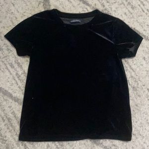Abercrombie and Fitch Black Velvet Top size XS